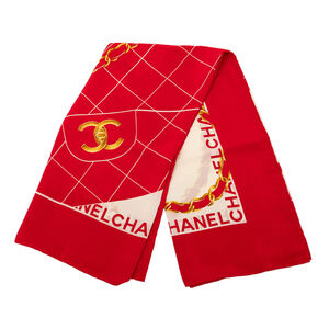 Pre-Loved Chanel Classic Flap Printed Silk Scarf